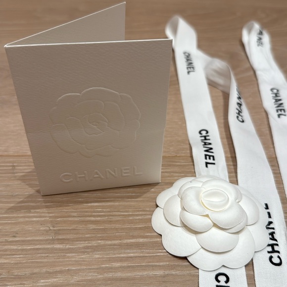 CHANEL White Camellia Flower Ribbon main image 12